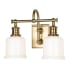 James Allan Elm 2 Light 14" Wide Bathroom Vanity Light Aged Brass