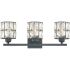 James Allan Raymond 3 Light 21" Wide Bathroom Vanity Light Matte Black