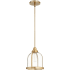 James Allan Cinder Single Light 9-1/2" Wide Mini Pendant Aged Brass