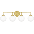 James Allan Centre 4 Light 32" Wide Bathroom Vanity Light Satin Brass