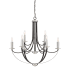 James Allan Osage 9 Light 32" Wide 2 Tier Candle Style Chandelier with Crystal Accents Mystic Black