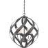 James Allan Onslow 5 Light 26" Wide Pillar Candle Globe Chandelier with Glass Shades Old Black