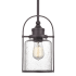 James Allan Nottoway Single Light 7" Wide Mini Pendant Western Bronze