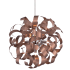 James Allan Curry 5 Light 17" Contemporary Globe Pendant Satin Copper