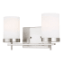 James Allan Fieldon 2 Light 14" Wide Vanity Light Brushed Nickel