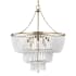 James Allan Vienne 6 Light 22" Wide Beaded Empire Chandelier Satin Brass