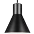 James Allan Woodridge Single Light 7" Wide LED Mini Pendant with Black Shade Brushed Nickel
