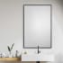 James Allan 24" W x 36" H Rectangular Metal Framed Bathroom Mirror Oil Rubbed Bronze