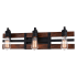 James Allan 3 Light 24" Wide Bathroom Vanity Light Matte Black / Deep Walnut