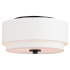 James Allan Elias 2 Light 13" Wide Flush Mount Drum Ceiling Fixture Black