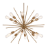 James Allan Sean 16 Light 36" Wide Abstract Sputnik Chandelier Natural Brass
