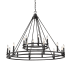 James Allan Josephine 18 Light 48" Wide Taper Candle Ring Chandelier Matte Black