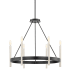 James Allan Cedar 6 Light 24-3/4" Wide Ring Chandelier Mystic Black