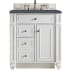James Martin Vanities Bristol 30" Free Standing Single Basin Hardwood Vanity Set with Charcoal Soapstone Quartz Top Bright White