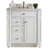 James Martin Vanities Bristol 30" Free Standing Single Basin Hardwood Vanity Set with Eternal Jasmine Pearl Quartz Top Bright White
