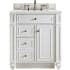James Martin Vanities Bristol 30" Free Standing Single Basin Vanity Set with 3 cm Ethereal Noctis Quartz Vanity Top and Rectangular Sink Bright White