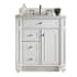 James Martin Vanities Bristol 30" Free Standing Single Basin Vanity Set with Wood Cabinet and 3cm Quartz Vanity Top Bright White