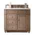 James Martin Vanities Bristol 36" Free Standing Single Basin Vanity Set with Wood Cabinet and 3cm Quartz Vanity Top Whitewashed Walnut
