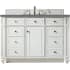 James Martin Vanities Bristol 48" Free Standing Single Basin Vanity Set with 3 cm Cala Blue Quartz Vanity Top and Rectangular Sink Bright White
