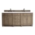 James Martin Vanities Bristol 72" Free Standing Double Basin Vanity Set with Wood Cabinet and 3cm Quartz Vanity Top Whitewashed Walnut