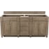 James Martin Vanities Bristol 72" Double Basin Hardwood Vanity Cabinet Only Whitewashed Walnut