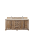 James Martin Vanities Providence 72" Free Standing Double Basin Hardwood Vanity Set with Eternal Marfil Quartz Top Driftwood