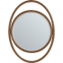 James Martin Vanities Esca 28" W x 38" H Modern Oval Wood Framed Bathroom Wall Mirror Mid-Century Walnut