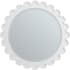 James Martin Vanities Adelese 32" Diameter Contemporary Circular Wood Framed Bathroom Wall Mirror Bright White