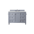 James Martin Vanities Copper Cove Encore 48" Free Standing Single Basin Hardwood Vanity Set with 3 cm Ethereal Noctis Quartz Vanity Top and Rectangular Sink Silver Gray