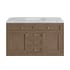 James Martin Vanities Chicago 48" Free Standing or Wall Mounted Single Basin Poplar Wood Vanity Set with 3 cm Carrara White Natural Stone Vanity Top and Rectangular Sink Whitewashed Walnut