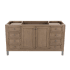 James Martin Vanities Chicago 60" Free Standing or Wall Mounted Single Basin Poplar Wood Vanity Cabinet Only White Washed Walnut