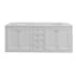 James Martin Vanities Chicago 72" Free Standing or Wall Mounted Double Basin Poplar Wood Vanity Set with 3 cm Pearl Jasmine Quartz Vanity Top and Rectangular Sinks Glossy White / Brushed Nickel