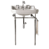 James Martin Vanities Wellington 24" Rectangular Ceramic Lavatory Console Sink with Overflow and 3 Faucet Holes at 8" Centers Chrome