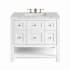 James Martin Vanities Breckenridge 36" Free Standing Single Basin Poplar Wood Vanity Set with Quartz Top and Rectangular Sink Bright White