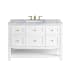 James Martin Vanities Breckenridge 48" Free Standing Single Basin Poplar Wood Vanity Set with Marble Top and Rectangular Sink Bright White