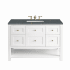 James Martin Vanities Breckenridge 48" Free Standing Single Basin Poplar Wood Vanity Set with Quartz Top and Rectangular Sink Bright White