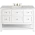 James Martin Vanities Breckenridge 48" Free Standing Single Basin Hardwood Vanity Set with Victorian Silver Stone Composite Top, Rectangular SinkFreePower Wireless Charger Bright White