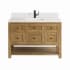 James Martin Vanities Breckenridge 48" Free Standing Single Basin Poplar Wood Vanity Set with Quartz Top and Rectangular Sink Light Natural Oak