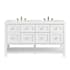James Martin Vanities Breckenridge 60" Free Standing Double Basin Poplar Wood Vanity Set with Quartz Top and Rectangular Sinks Bright White