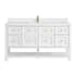 James Martin Vanities Breckenridge 60" Free Standing Single Basin Poplar Wood Vanity Set with Quartz Top and Rectangular Sink Bright White