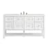 James Martin Vanities Breckenridge 60" Free Standing Single Basin Poplar Wood Vanity Set with Quartz Top and Rectangular Sink Bright White
