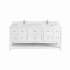 James Martin Vanities Breckenridge 72" Free Standing Double Basin Poplar Wood Vanity Set with Quartz Top and Rectangular Sinks Bright White