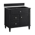 James Martin Vanities Lorelai 36" Single Basin Wood Vanity Cabinet Only with USB Port and Electrical Outlet Black Onyx