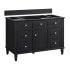 James Martin Vanities Lorelai 48" Single Basin Wood Vanity Cabinet Only with USB Port and Electrical Outlet Black Onyx