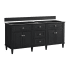 James Martin Vanities Lorelai 72" Single Basin Wood Vanity Cabinet Only with USB Port and Electrical Outlet Black Onyx