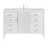 James Martin Vanities Myrrin 48" Single Basin Wood Vanity Set with 3cm Lime Delight Silestone Quartz Vanity Top, Rectangular Sink and Electrical Outlet - 8" Faucet Centers Bright White