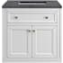 James Martin Vanities Chicago 30" Free Standing Single Basin Vanity Set with Quartz Top and Rectangular Sink Glossy White