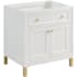 James Martin Vanities Chicago 30" Dual-Mounted Single Basin Vanity Cabinet Only - Less Vanity Top Glossy White