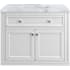 James Martin Vanities Chicago 36" Free Standing Single Basin Vanity Set with Marble Top and Rectangular Sink Glossy White
