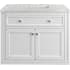 James Martin Vanities Chicago 36" Free Standing Single Basin Vanity Set with Quartz Top and Rectangular Sink Glossy White